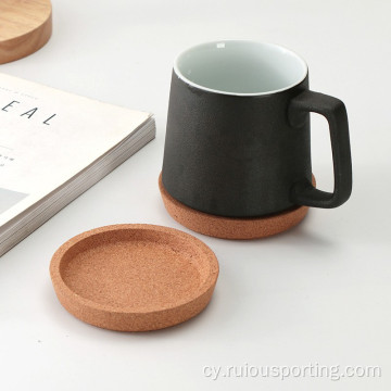 Cork PlaceMats Coasters Deiliad pot crwn